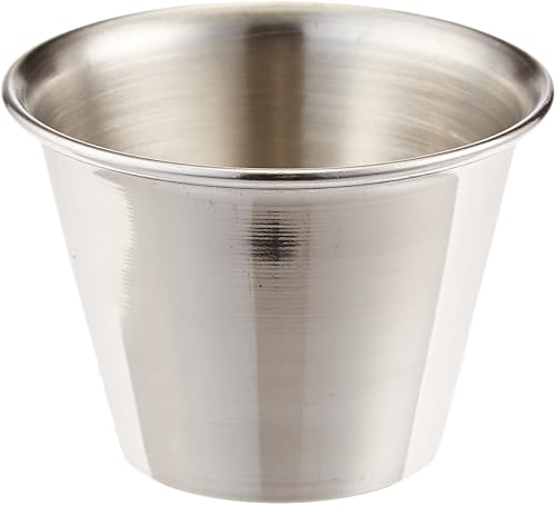 Recipientes para salsas de condimento individuales, una docena, de 2½ onzas. oz, Plateado