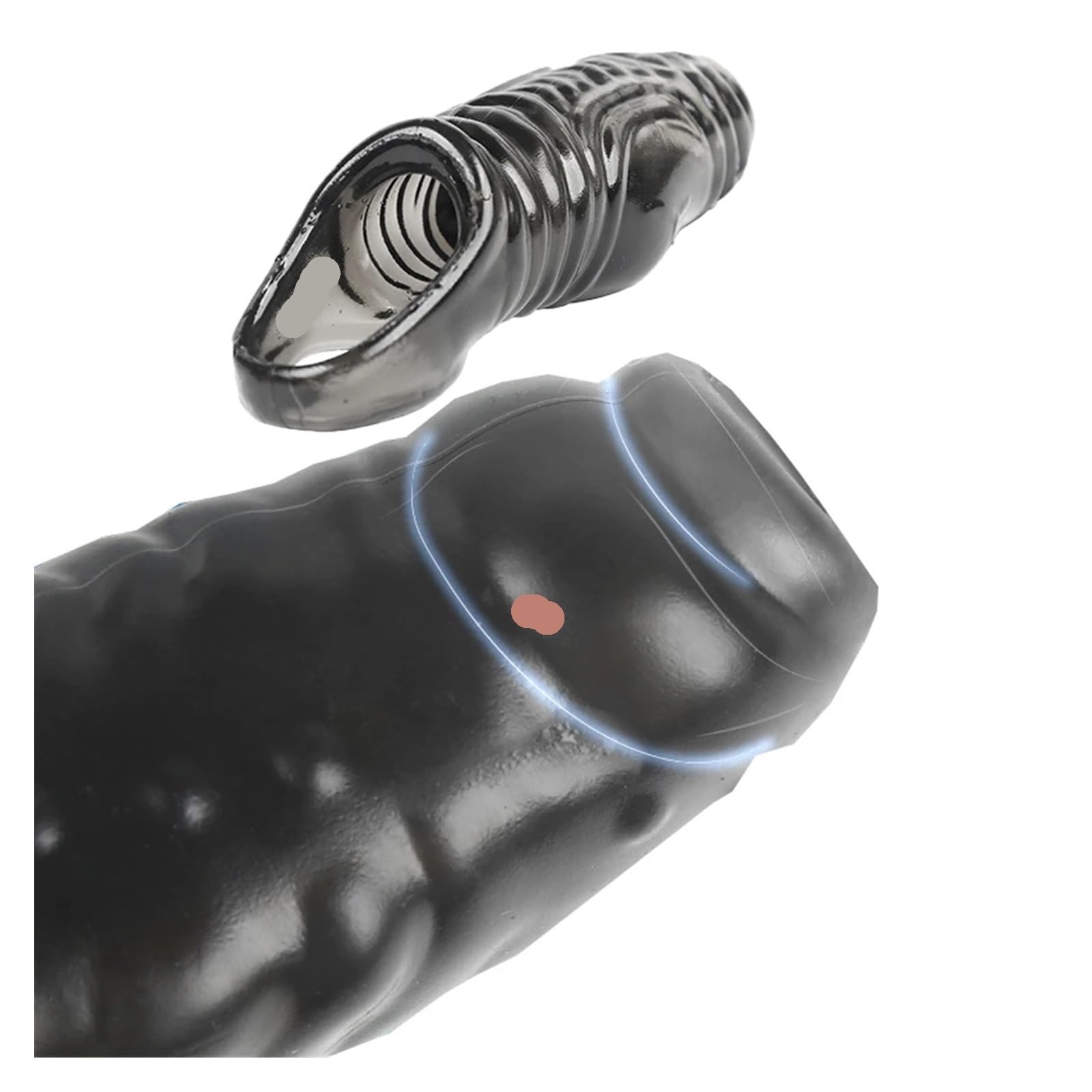 MALE REUSABLE CONDOM MEN PENIS EXTENDER ENLARGER SLEEVE BIGGER GIRTH Enhancer 135698556306
