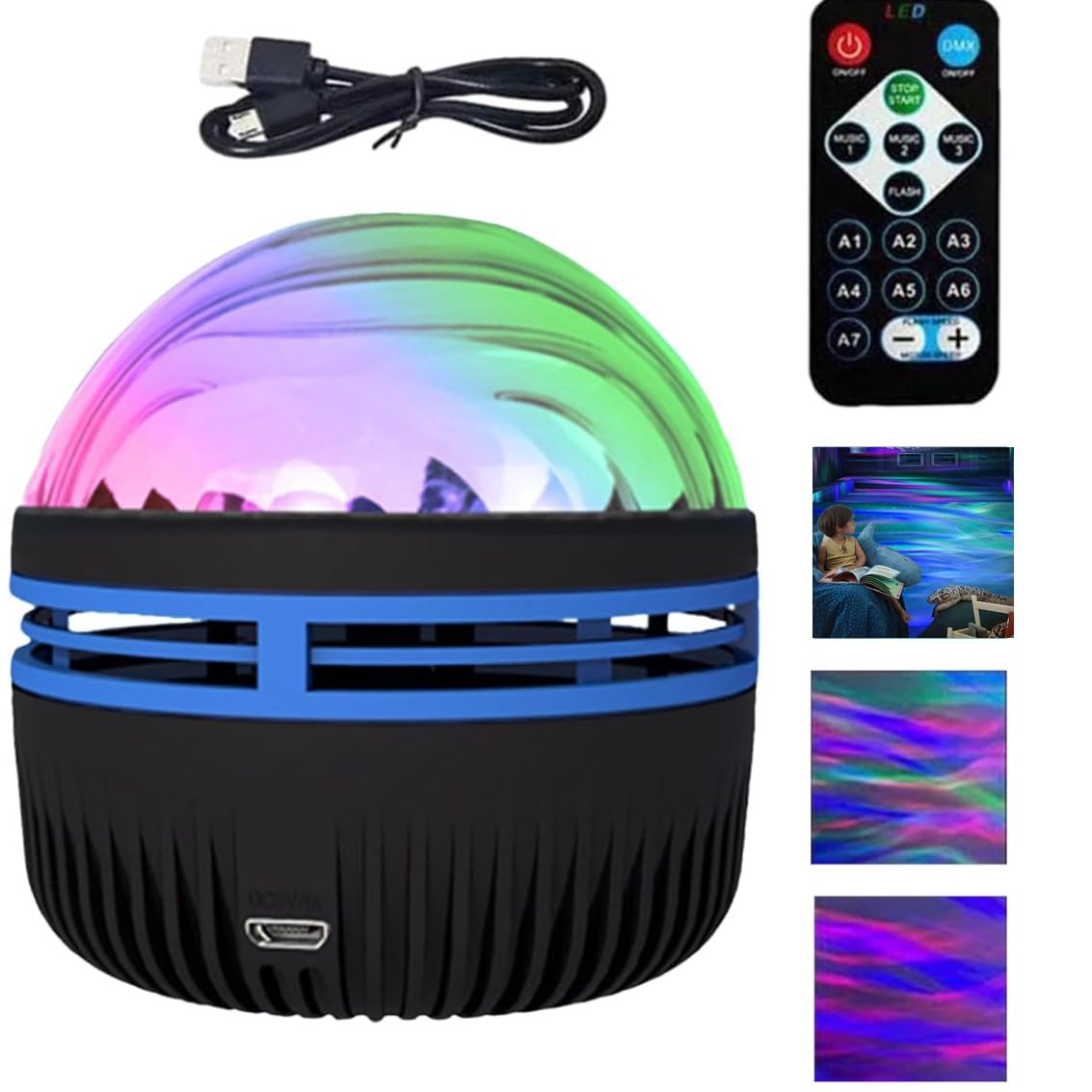 2 in 1 Northern Lights and Ocean Waves Projector Smart Galaxy Light Projector Star Projector Aesthetic Room Decor Remote Voice Control DIY Room Décor Party Kids Adults (Northern Lights)