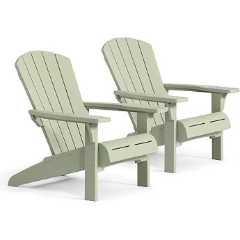 Keter Troy Adirondack Garden Chair - 2-Piece - 85 x 80 x 96.5 cm - Green
