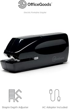 OfficeGoods Liberty Pro Electric Stapler - Heavy Duty Staples Up to 25 Papers - Easy to Load Standard Staples - Battery Operated - Perfect for Home and Office - Portable, Compact, Jam-Free