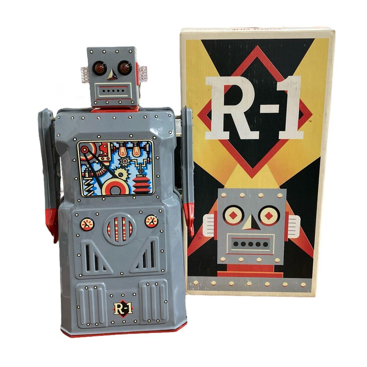 Amazon.co.jp: 増田屋 R-1 ロボットレプリカ ブリキ 電動歩行 復刻版 