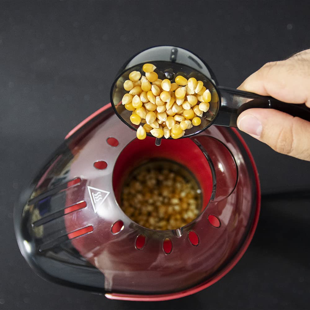 Cecotec Electric Popcorn Fun&Taste P'Corn. 1200 W, convezione, popcorn pronto in 2 minuti, include cucchiaio dosatore, facile da pulire, protezione contro il surriscaldamento