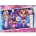 Townley Girl Disney Princess Hair and Makeup Set w/ 1 Lights up Mirror, 1 Sheet Jewelry Tattoo, 1 Lip Gloss Compact, 1 Hair Brush, 2 Hair Glitter Bows