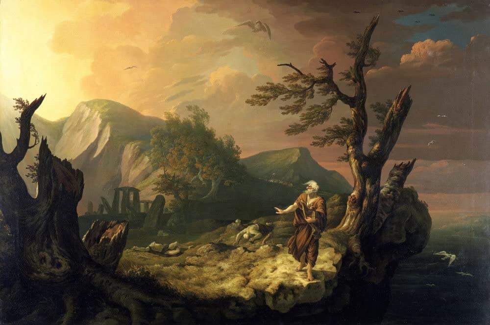PTLYE Famous Wall Artwork Canvas Images the Bard by Thomas Jones Canvas Pictures for Living Room 60x90cm