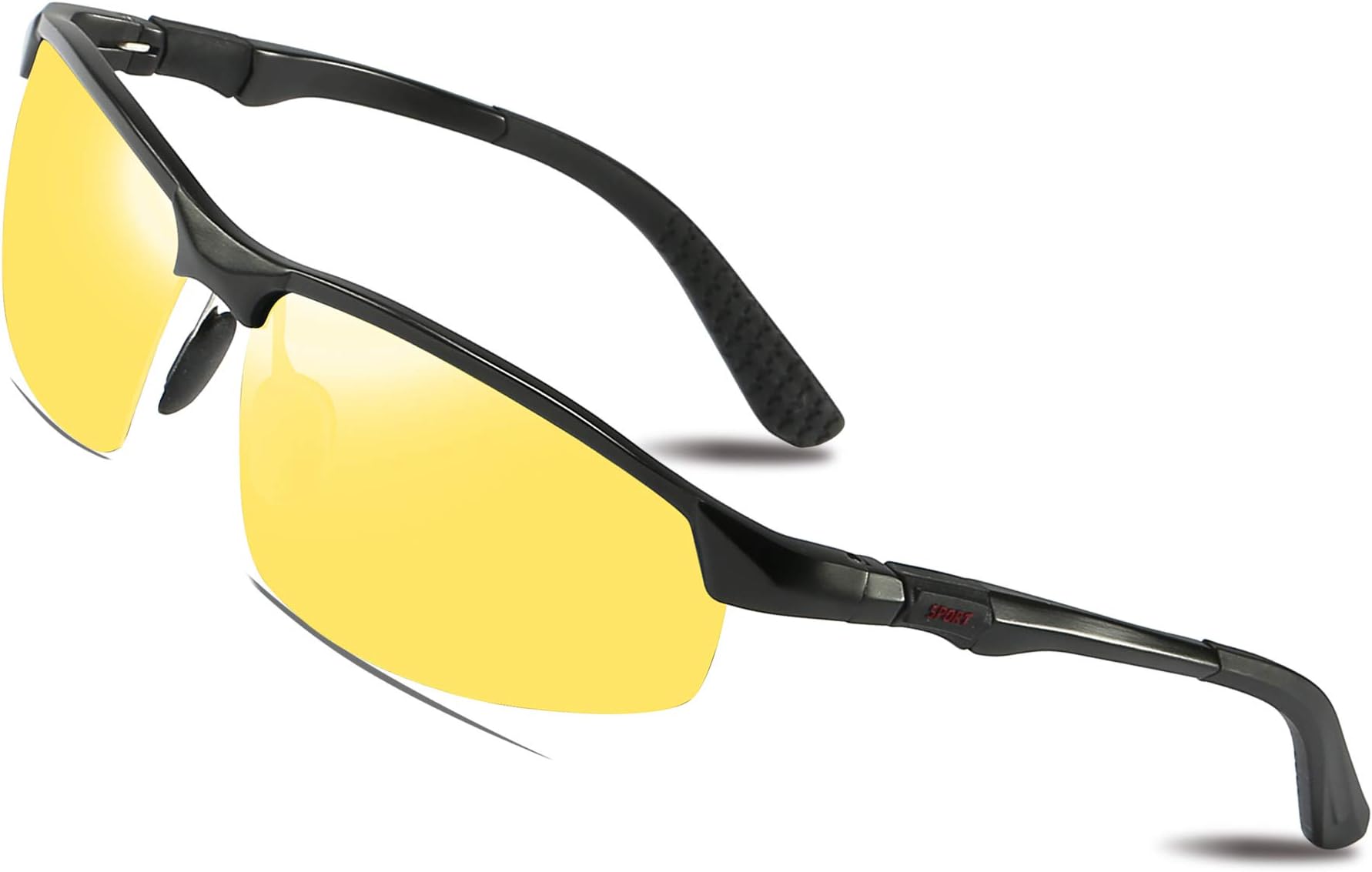 BIRCENMens Night Vision Driving Sports Design Anti Glare Rain Day Glasses for Outdoor Sports Activities Glasses