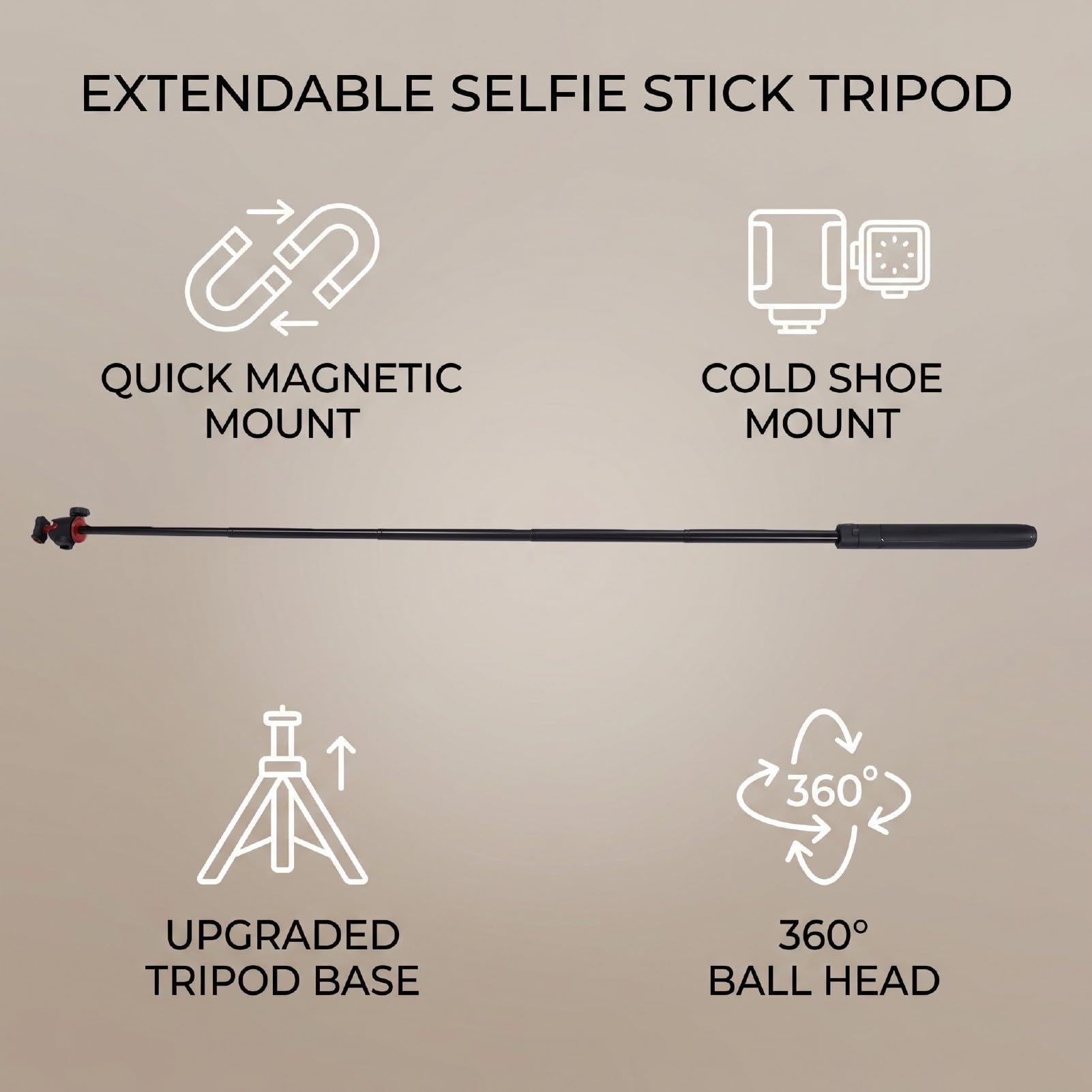 KIMISS Treppiede Magnetico per Selfie Stick con Telecomando