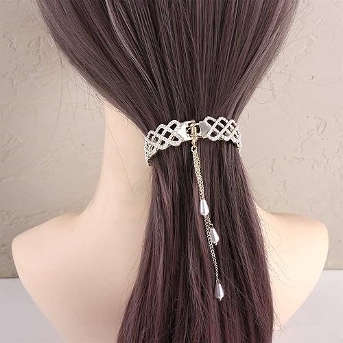 Miniatura 3 de Pinzas largas con borlas para el cabello, elegantes y lujosas con borlas de diamantes de imitación, pinzas para el cabello, pasadores, diadema para