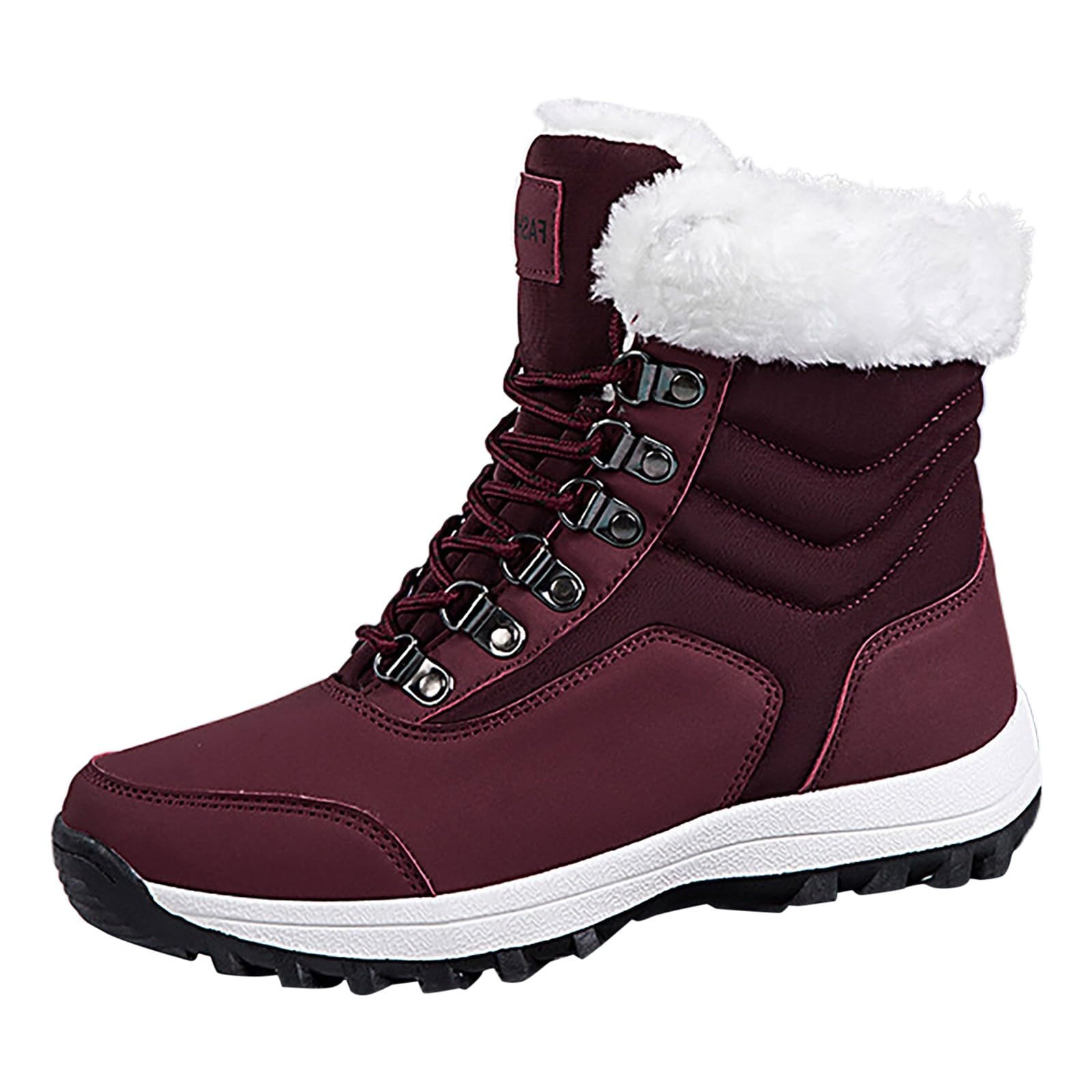 Scarpe da Trekking Uomo Impermeabili Stivali Stivaletti Neve Lunghi in Cotone Mantengono Caldi per Le Donne al Ginocchio Donna