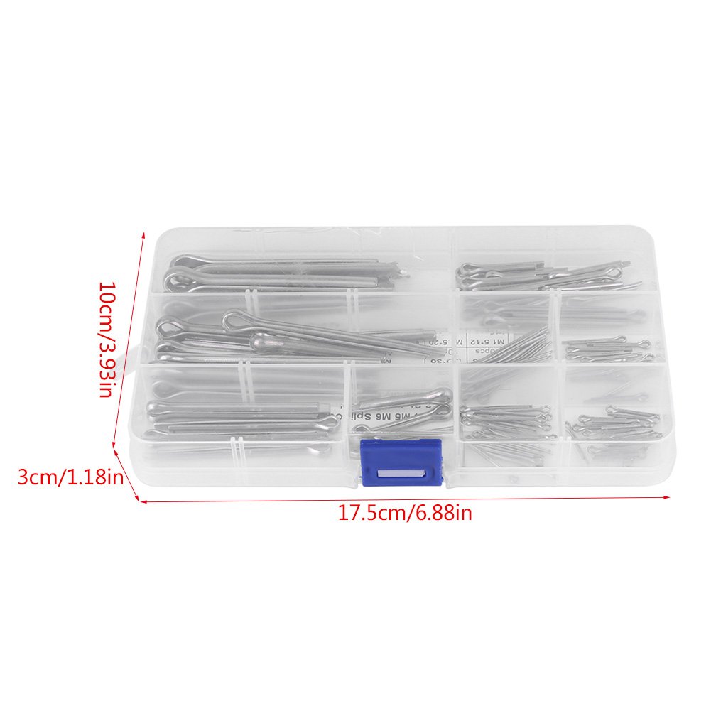 230 Coppiglie In Acciaio Inox - Assortimento 6 Dimensioni Da M1 A M5 - Con Scatola Portaoggetti - Foto 4