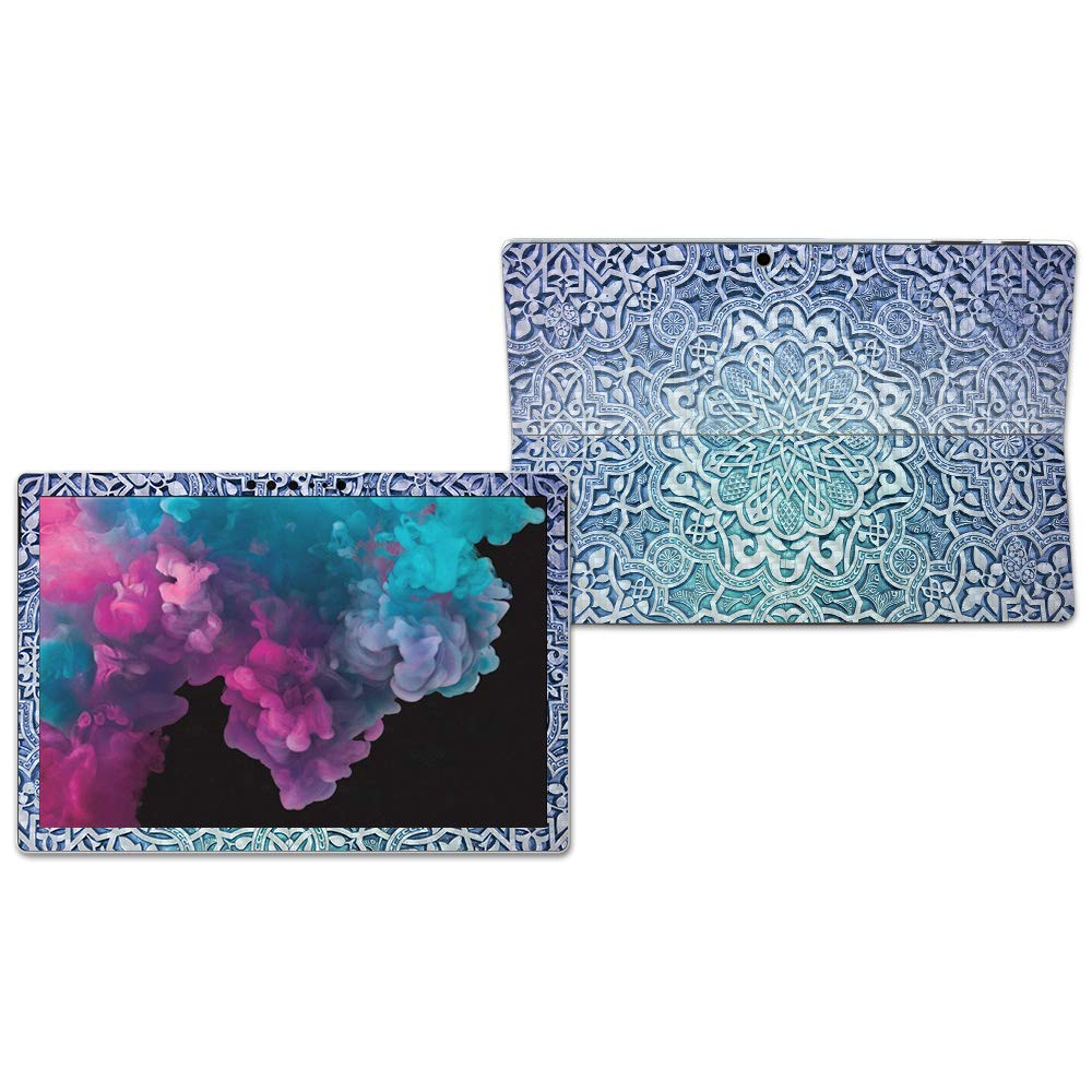 MightySkins Carbon Fiber Skin for Microsoft Surface Pro 6 - Carved Blue | Protective, Durable Textured Carbon Fiber Finish | Easy to Apply, Remove, and Change Styles | Made in The USA