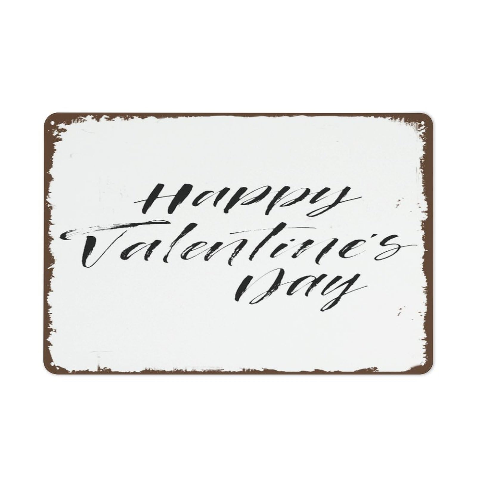 peiyeety Happy Valentine's Day Porcelain Latte Funny Gift Vintage Metal Tin Sign Happy Valentine's Day Decorations Door Sign Funny Novelty Rustic Farmhouse Garden Home Decor Wall Art Tin Signs 8"x12"