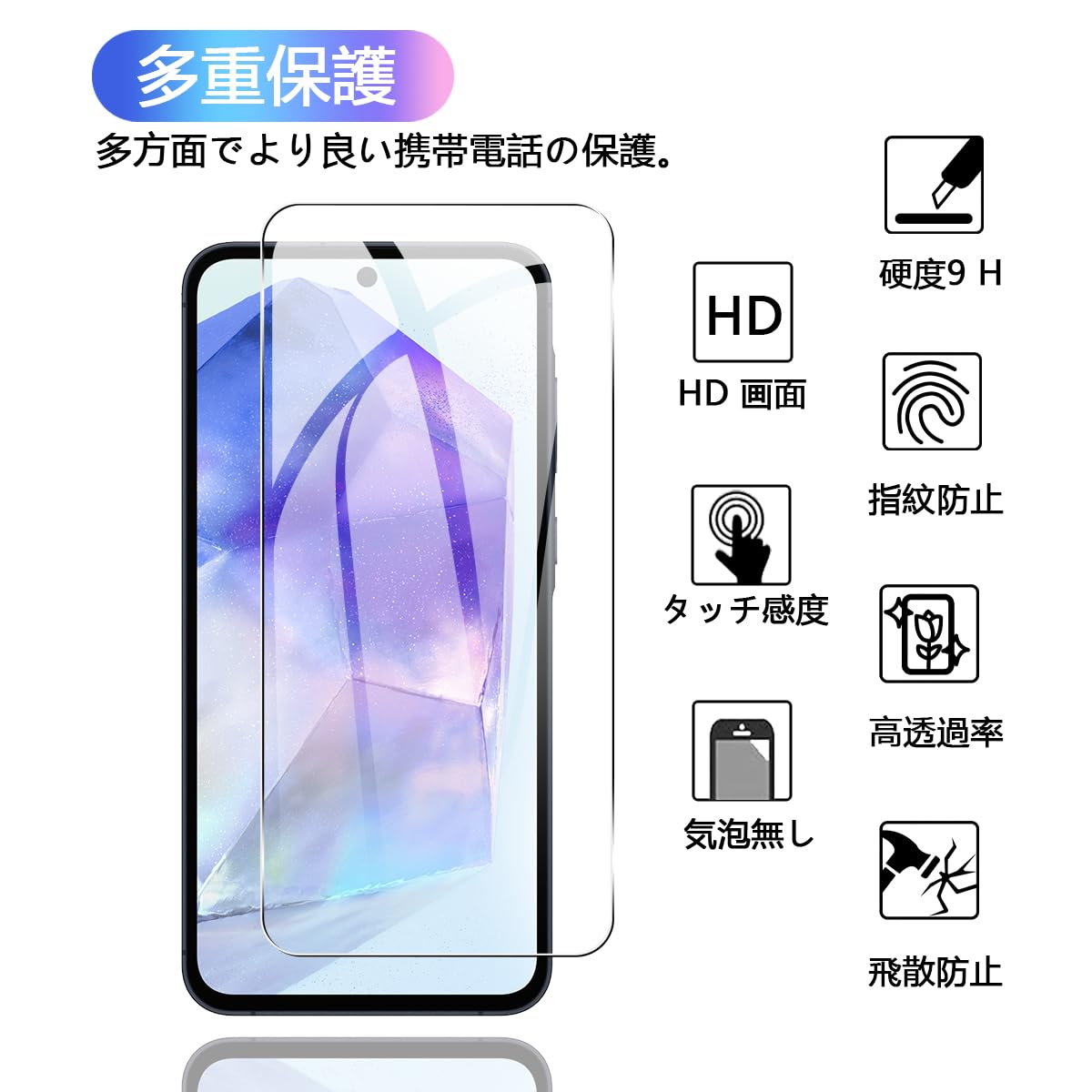Amazon.co.jp: 【2+2枚セット ガイド枠付き】 対応 Galaxy A55 5G SC