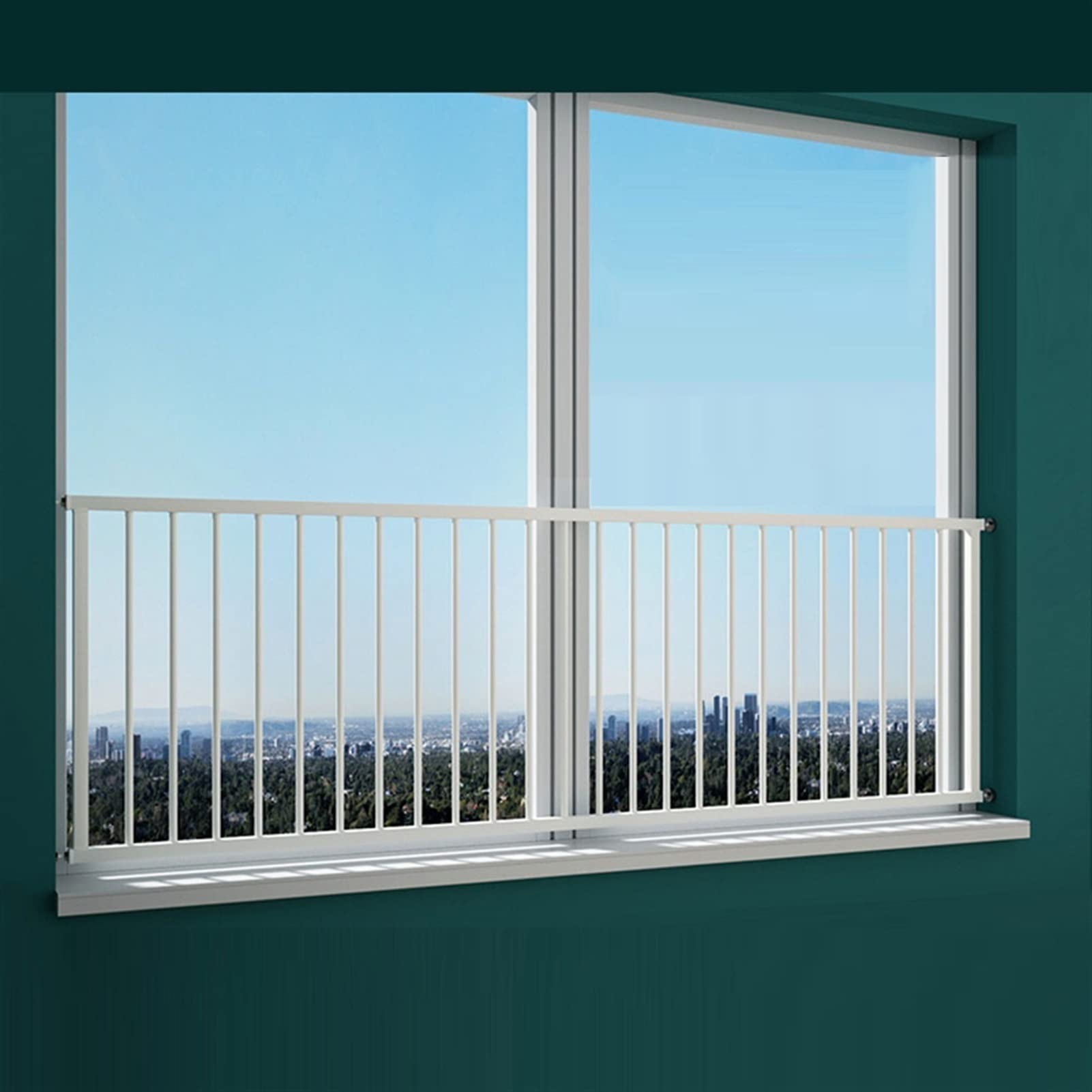 Grisham - Barre Di Sicurezza Per Finestre, Robusti, Antieffrazione E Per Bambini, Con Design A Punta Di Lancia, Nero (61 X 91 Cm), Staffe Di Fissaggio Non Incluse