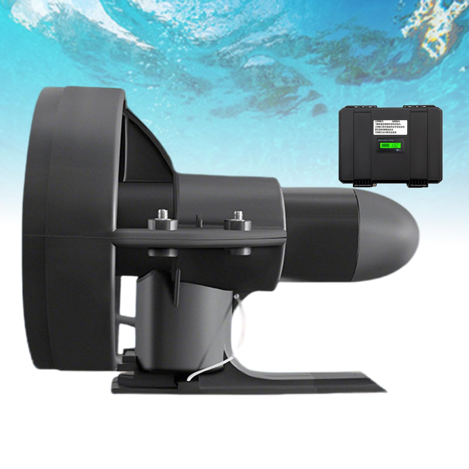 ExoticaBlend Underwater Boat Motor Thruster Brushed Power Thruste Portable Underwater Scooter Diving Propeller Swim Boat Motor Thruster Paddleboard Fishing Board Surfboard 216W