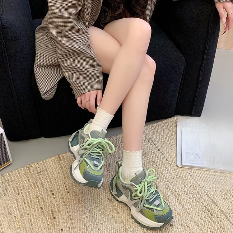 Women's Thick-Soled Comfortable Sports Shoes with Laces and Low Heel, Elegant Style, Youthful Vitality2