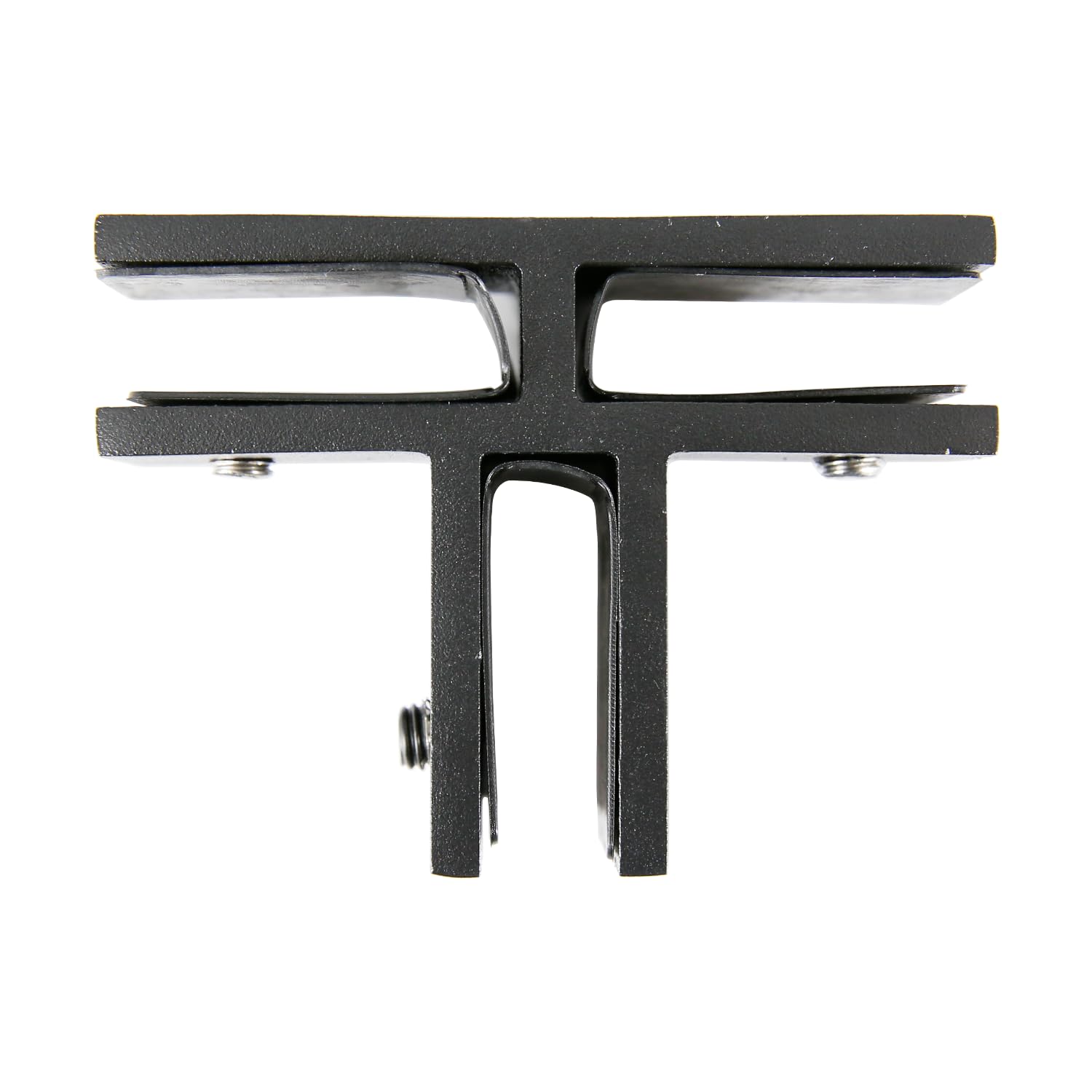 Top Hardware Stainless Steel 316 Grade 3-Way Glass Clamp for 1/2”-3/8” inch Glass Thickness - GGGT3 (Matt Black Finish)
