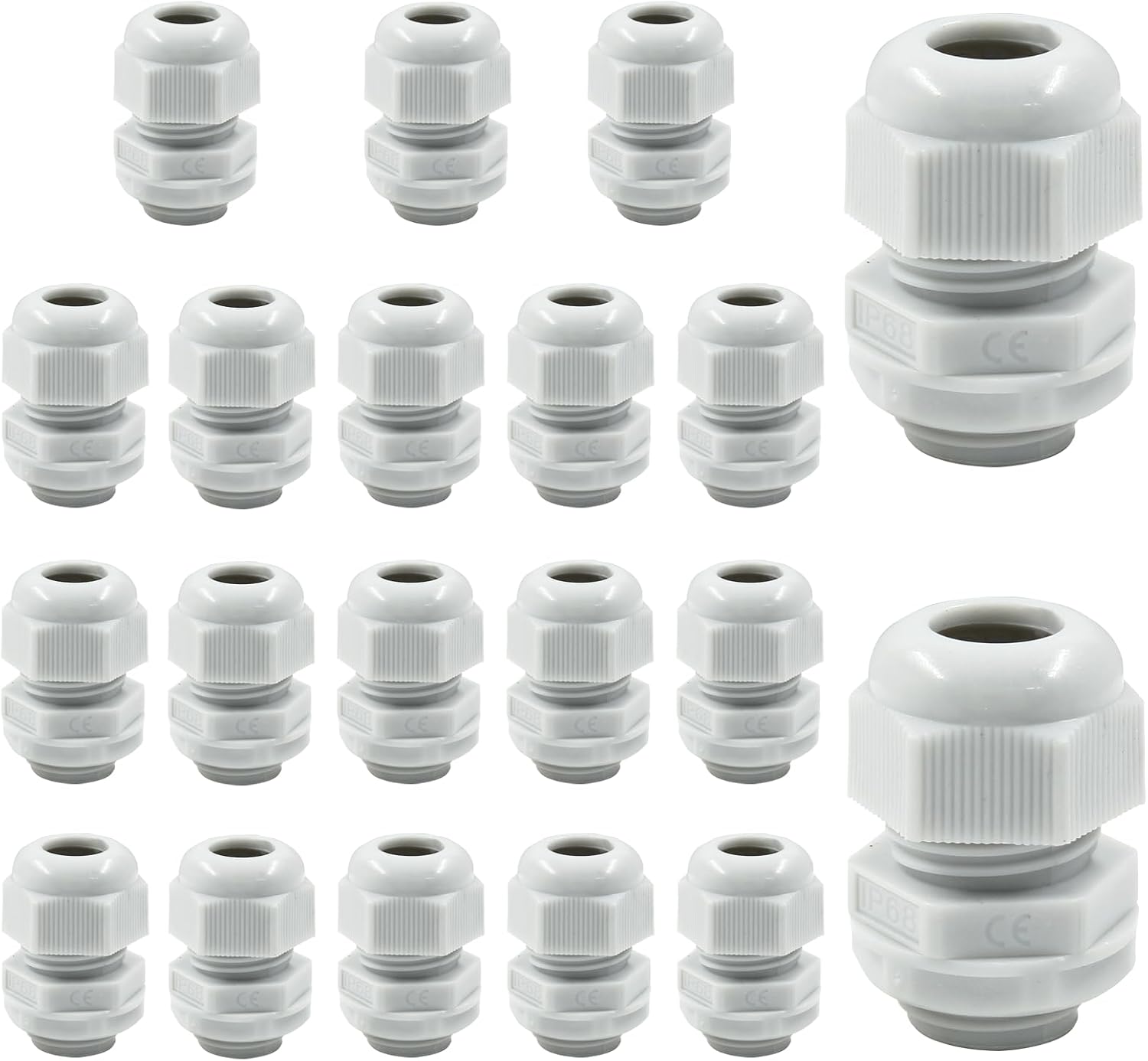 BokWin Nylon-Schlauchschellen 20 Stück – Verstellbar, Für Ø 9,6–10,1 Mm, Schnelles Ratschen-Design
