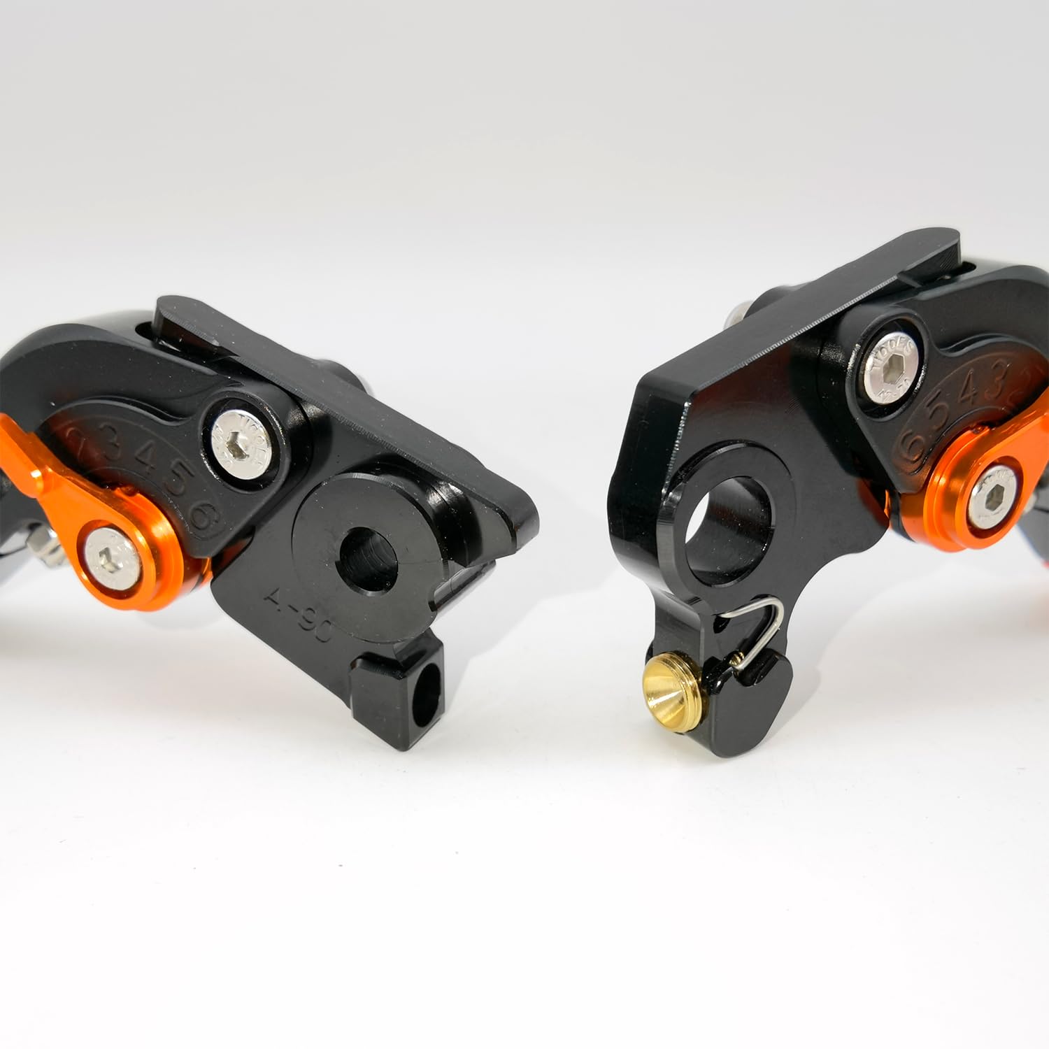 Compatibile con KTM 1090 Adventure/R 2017-2019 | Adventure 1050 2016 | 690 Duke/SMC/SMCR 2014-2021 | 690 Enduro R 14-20 leva frizione freno leve regolabili estensibili CNC (arancione nero `nero)