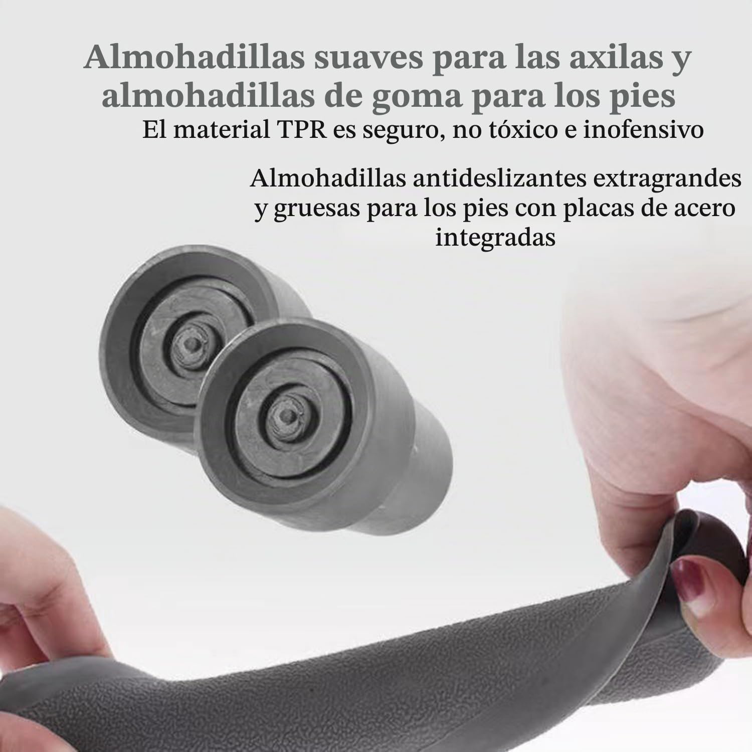 Axila Muletas,Bastón Universal De Aluminio,Ayuda para Caminar con Bastón,con Almohadilla Suave para La Mano,Ajustable De 98 a 158 Cm,Ligero,Apto para Personas con Movilidad Reducida(1 Par)
