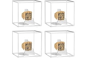 Championship Ring Display Case 4 Pack: Protect Your Precious Rings in Crystal-Clear Acrylic