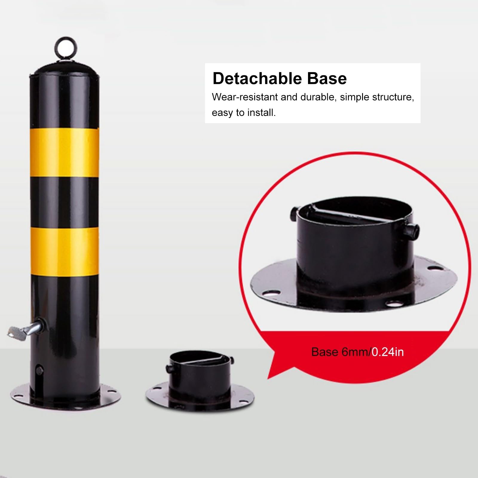 Generico Coni di Sicurezza da 22" - Pali di delimitazione del Traffico Resistenti, barriera di parcheggio con Base Rimovibile, Ideali per Cantieri edili e parcheggi privati, migliorano la Sicurezza e