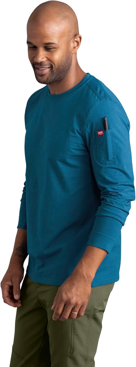 Red Kap Men's Long Sleeve Midweight Performance Tee - Image 4