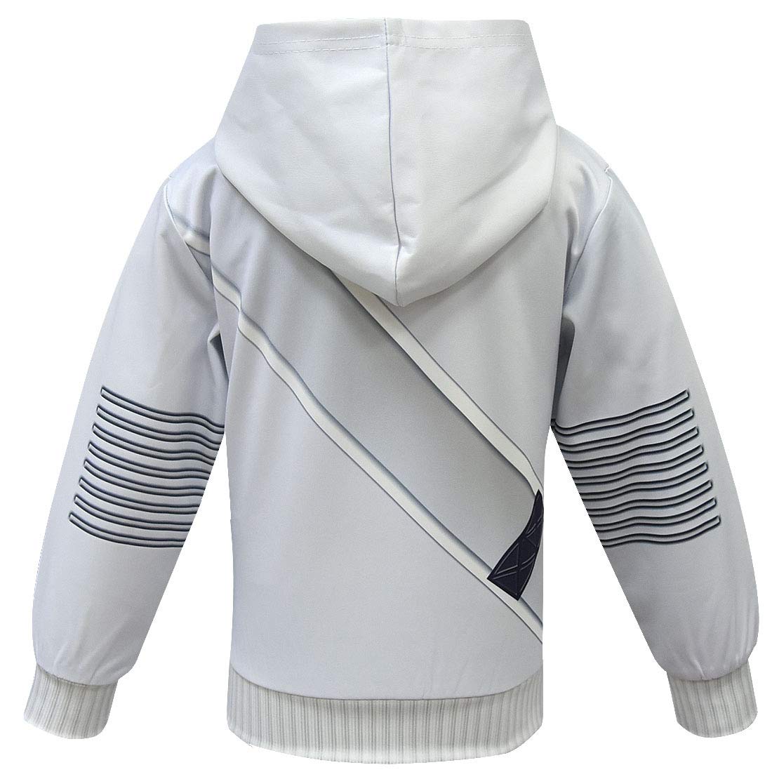 dgfstmd - Set di abbigliamento per bambini con tuta sportiva e maschera DJ con faccina sorridente, divertente costume per Halloween, cosplay, Stile 2, 150 (140-150 cm)