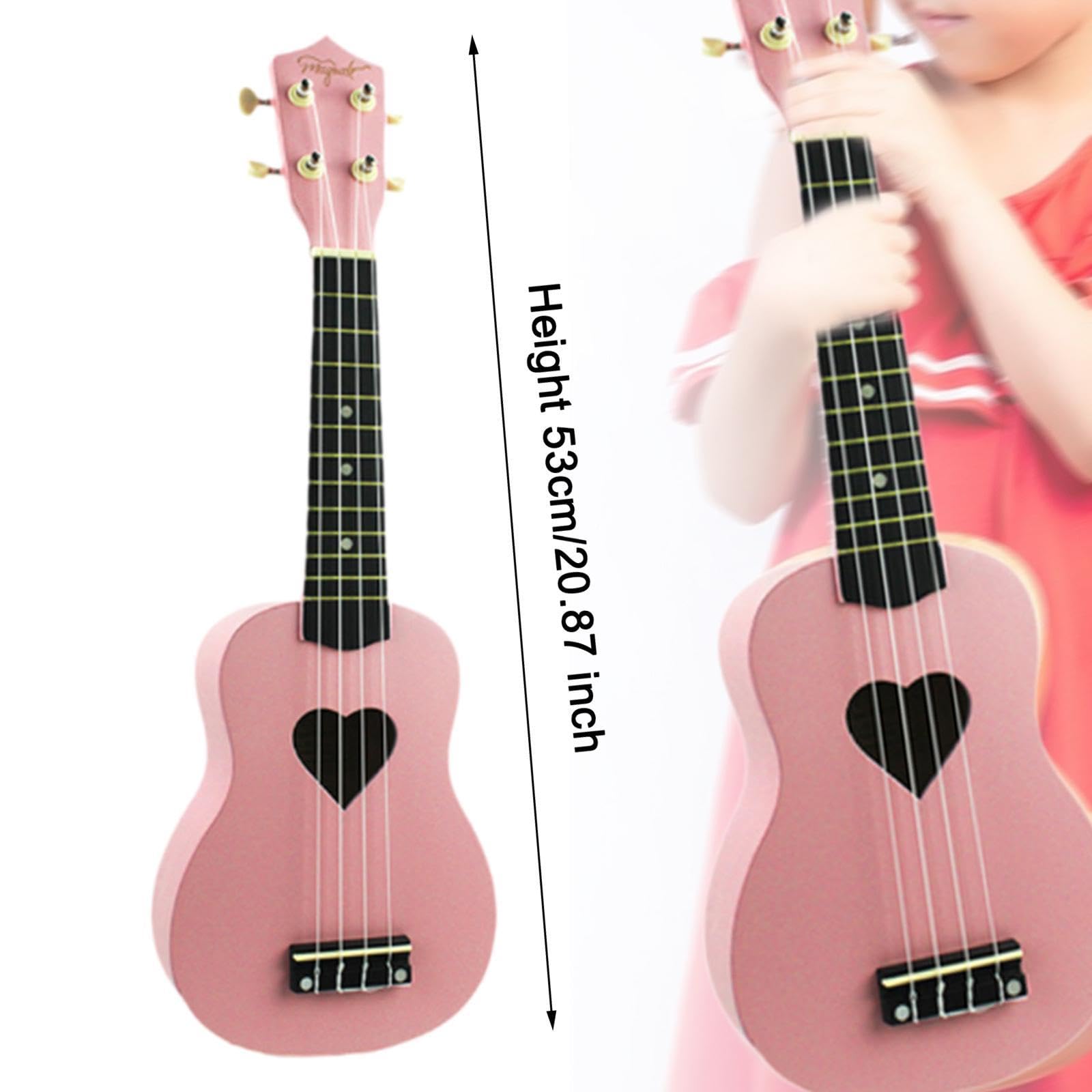 Guitarra de Juguete para Niños de 20 Pulgadas, Color Rosa, Instrumento Musical para Preescolares.