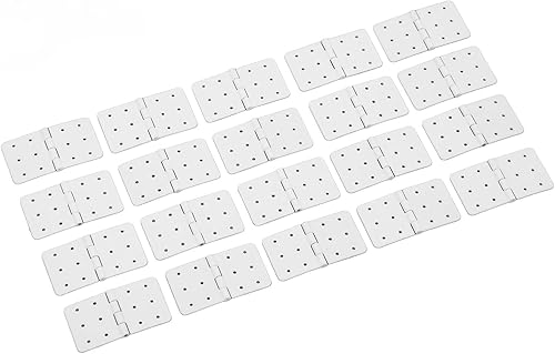 Miniatura 2 de Bisagras de aviones RC, 40PCS RC Bisagras con clavijas de control remoto de avión Bisagra de plástico Modelo de avión alas piezas (L)