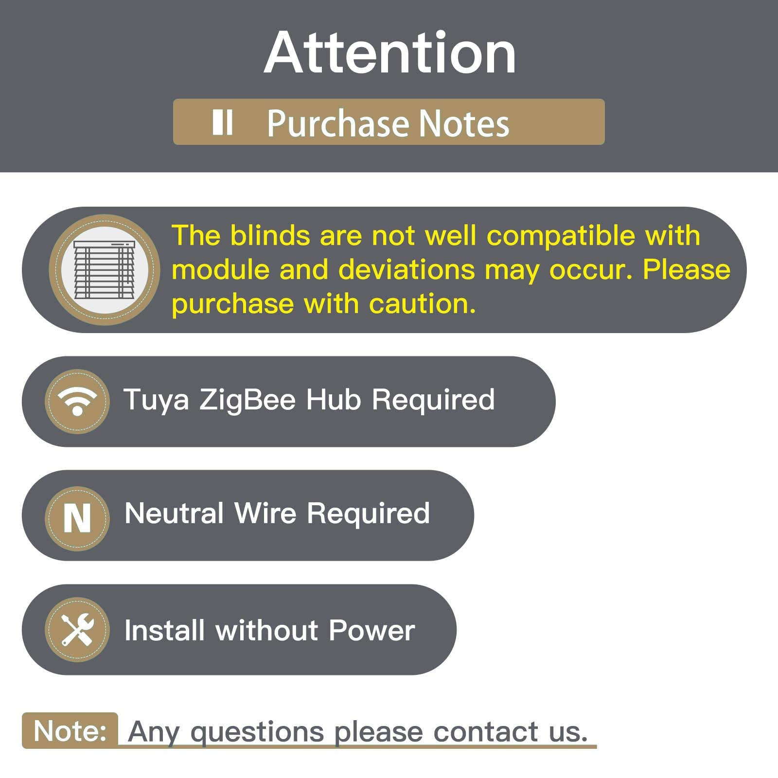 MOES Tuya Zigbee RF433 Inteligentny moduł przekaźnikowy do rolet do silnika rolet, Alexa Google Smart Life 【Wymagany hub Tuya ZigBee】