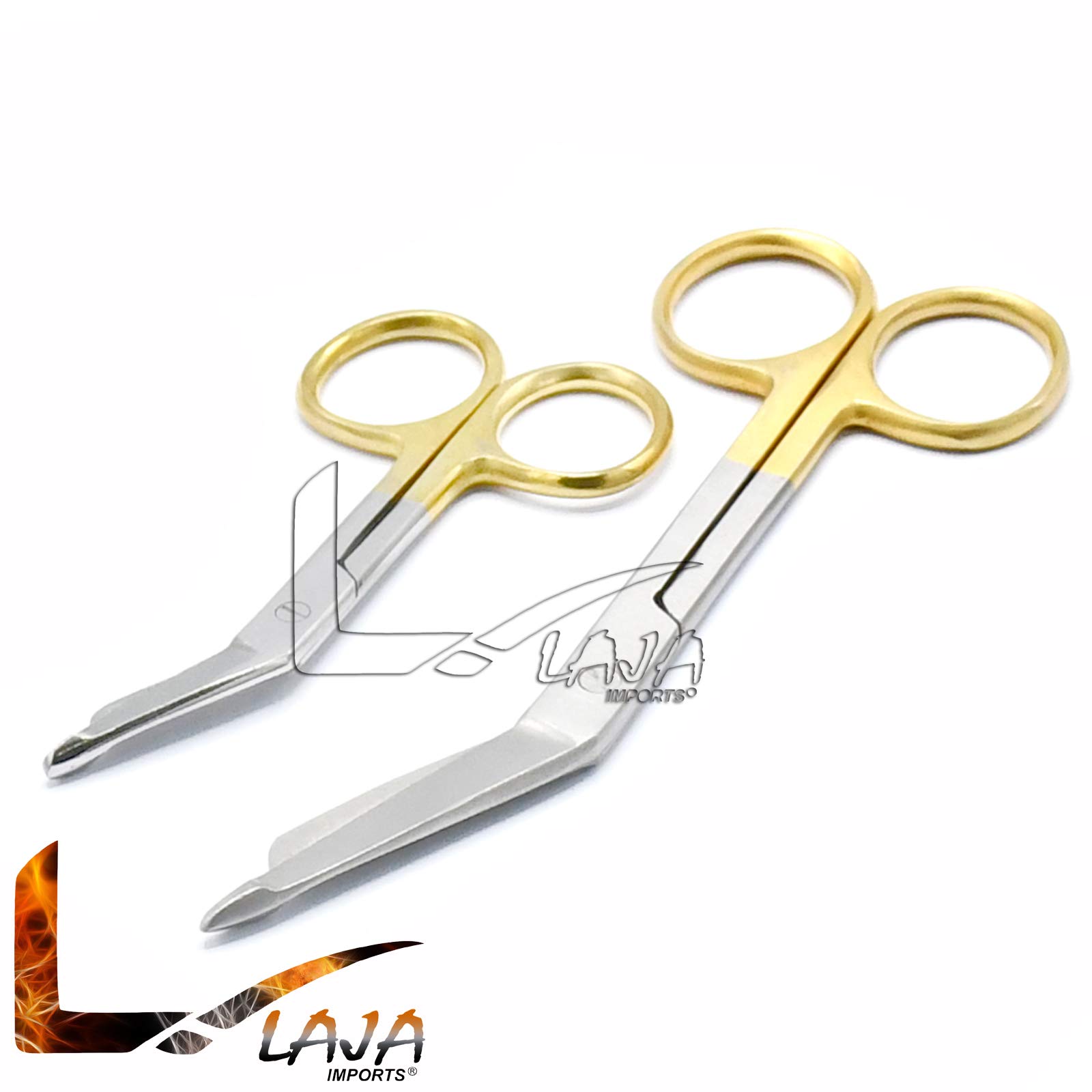 Set of 2 Premium O.R Grade Gold Handle SUPERCUT Lister Bandage Scissors 3.5