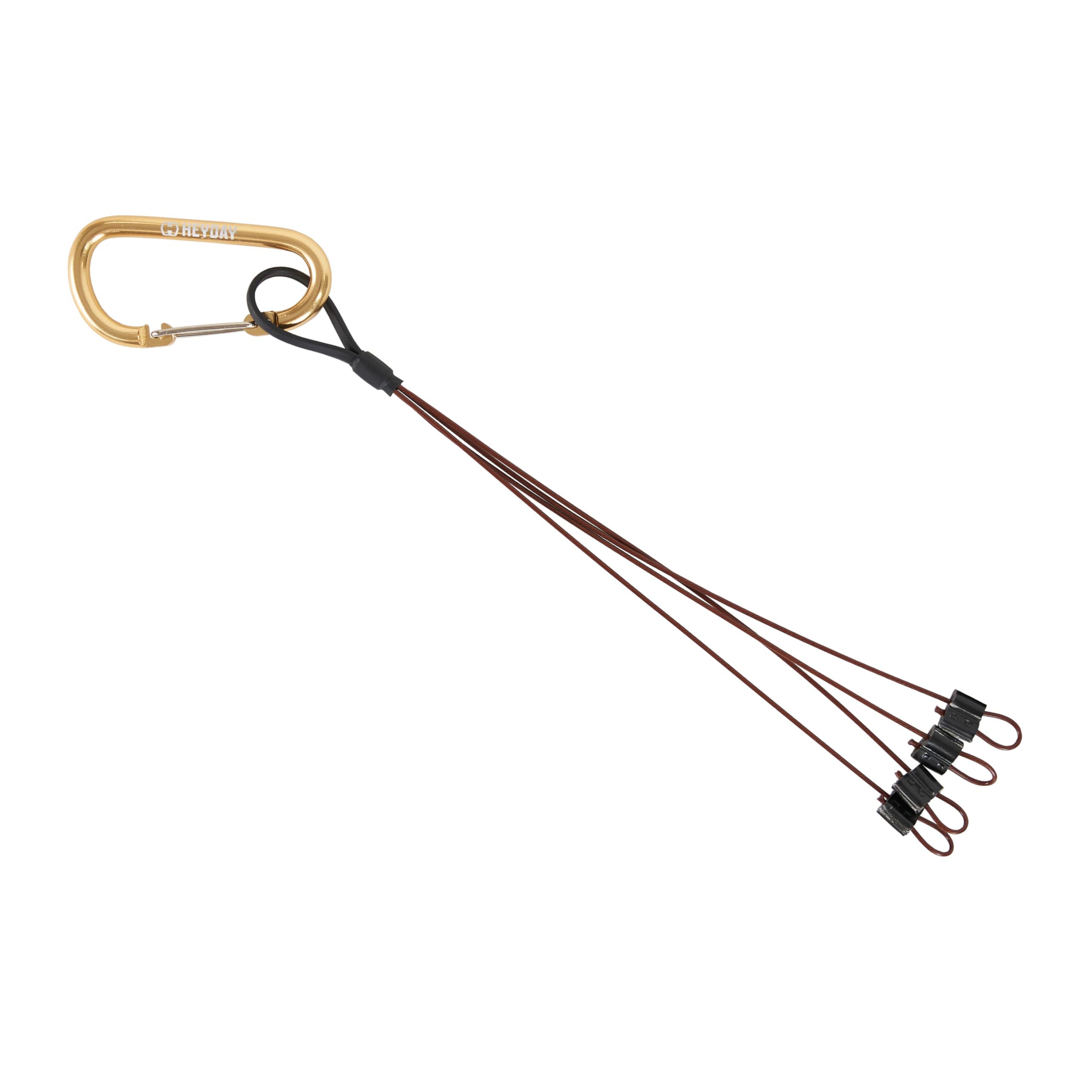 Lifetime Decoys Bird Tote – 4 Drop Game Bird Lanyard with Gold Carabiner & Steel Cable Drops