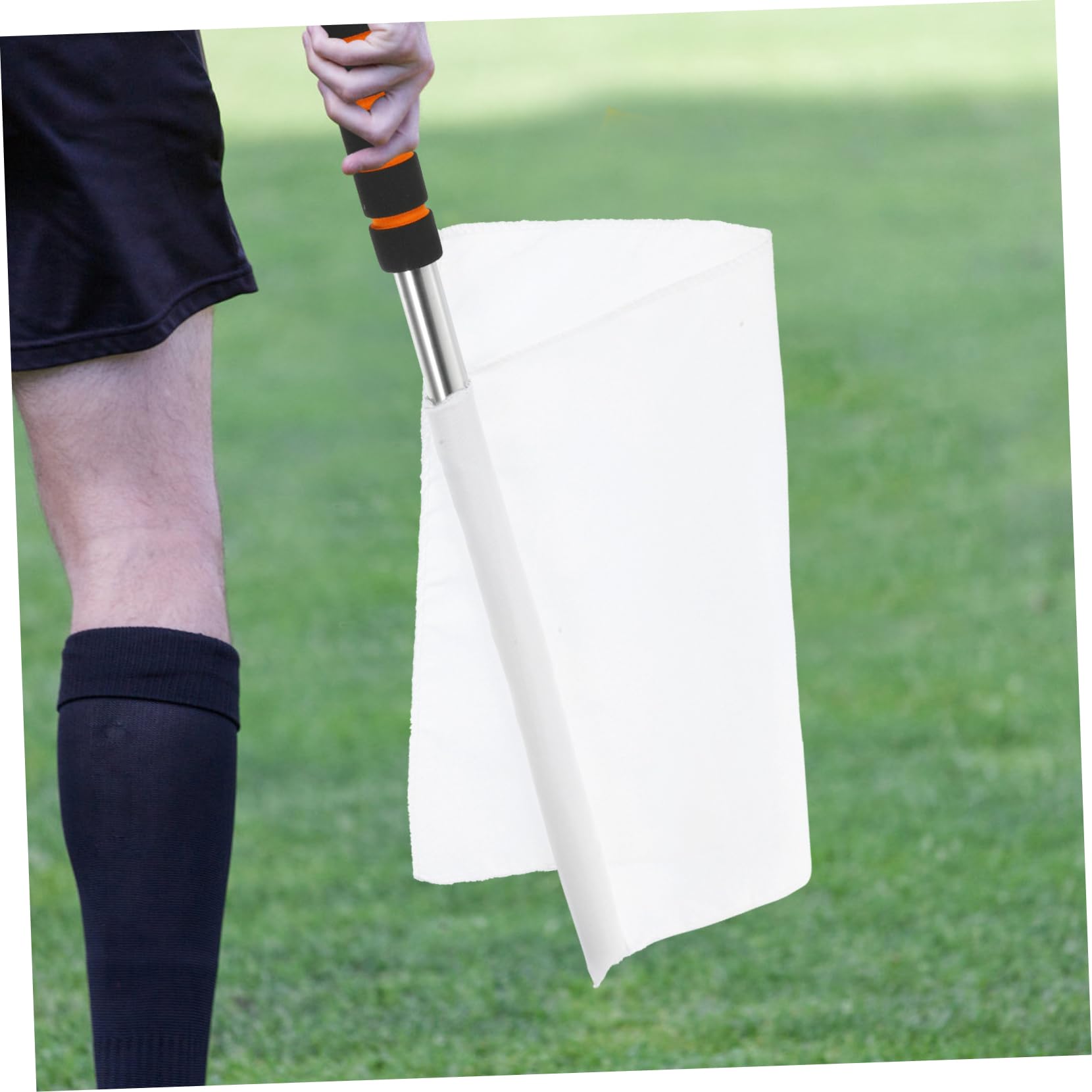 10pz Bandiere per Arbitro Calcio in Acciaio Inossidabile e Poliestere, Leggere ad Alta Visibilità per Partite e Competizioni Sportive