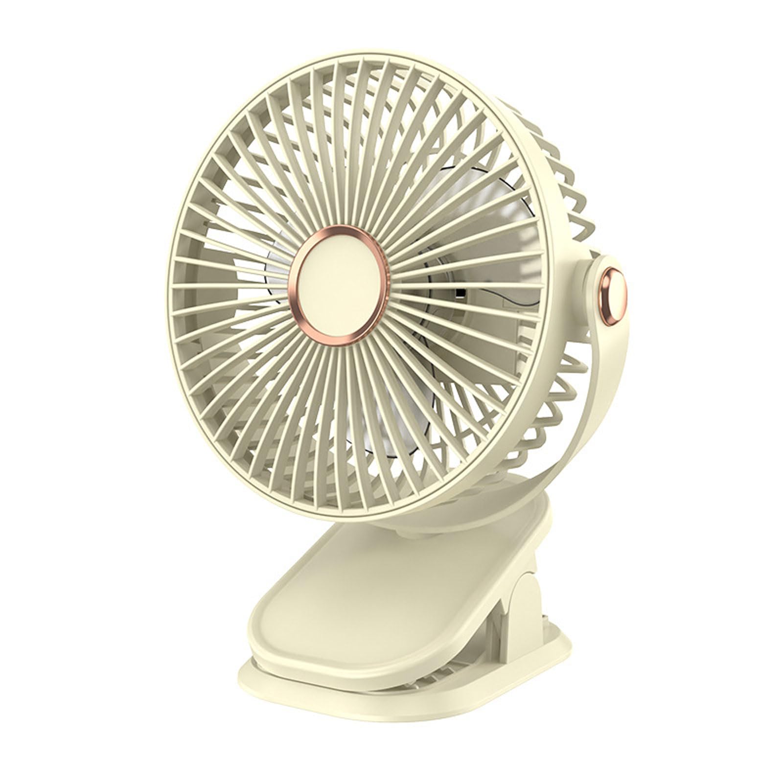 Ventilateur de bureau et pince USB gris violet de 5 vitesses pour espaces reduits