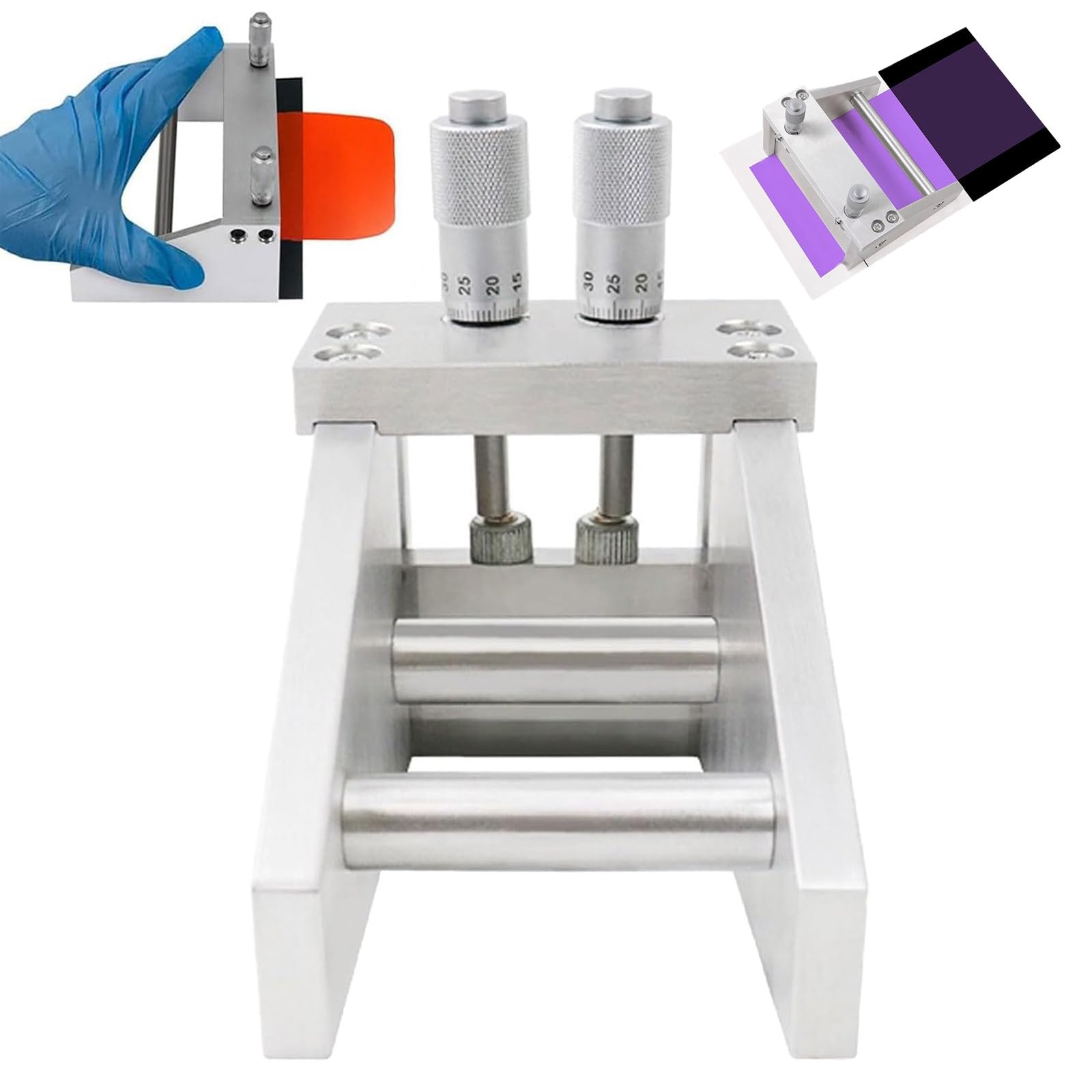 ZHJOPP Adjustable Film Applicator Coater, 3500um Wet Film Micrometer Device with Doctor Blade for Precision Coating (50mm)