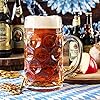 drinkstuff 04533/80 German 2 Pint Glass Beer Tankards #1