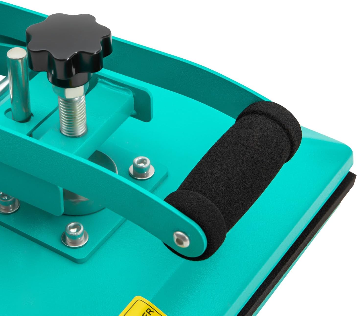 Close-up of the handle and pressure adjustment knob on the WsrrLun Heat Press Machine CH2122.