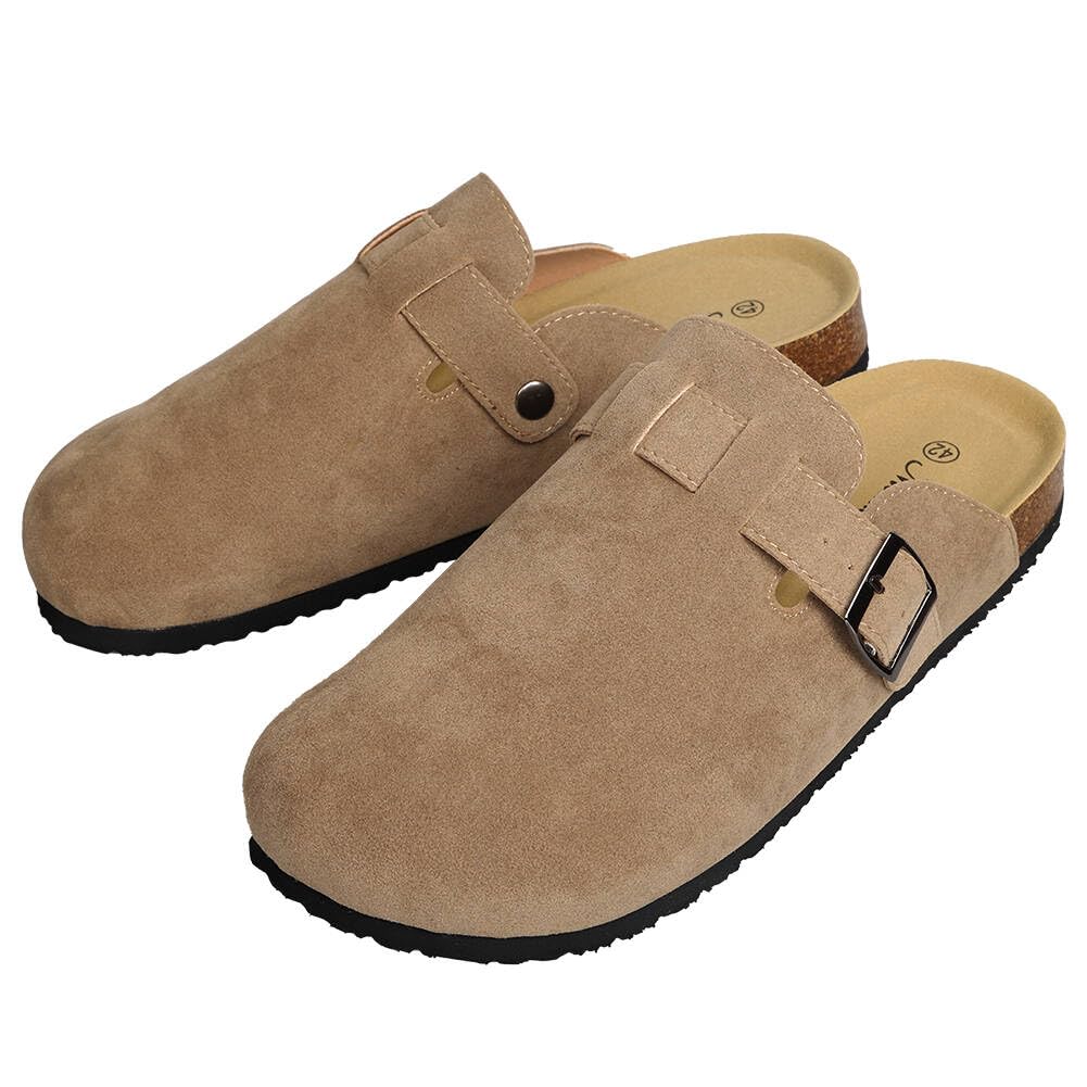WINSEAD Clogs for Women Men Dupes Unisex Slip-on Potato Shoes Footbed Suede Cork Clogs and Mules