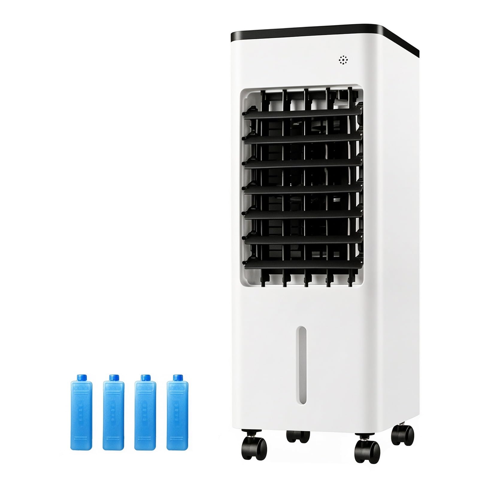 Lunaizhuo Black Portable Evaporative Air Cooler, Quiet Cooling Fan With 4 Ice Boxes