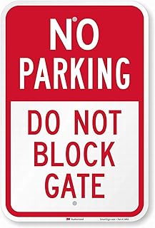 Garage Decor Sign No Parking - Do Not Block Gate Sign Safety Sign Caution Warning Sign Tin Metal Decor Sign 8x12 by LoMall