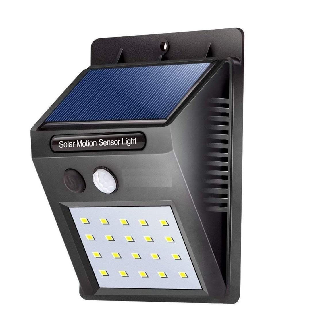 Krishna Zone Solar Wireless Security Motion Sensor Led Night Light (Black)