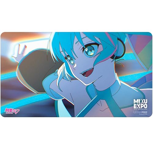 Ultra PRO 10th Anniversary - Hatsune Miku Flight Standard Gaming Playmat for Magic The Gathering, Card Games, Mousepad - Full-Color Gaming Mat for MTG, Trading Cards, Ideal for Pokemon Cards Fans - Hatsune Miku Flight