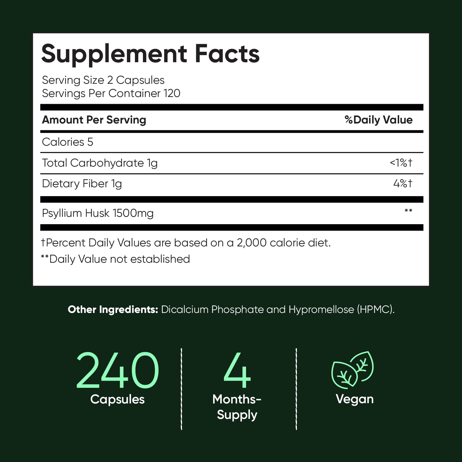 WeightWorld Psyllium Husk Capsules 1500mg (750mg per Cap) | 4-Month Supply — Amazon image 6