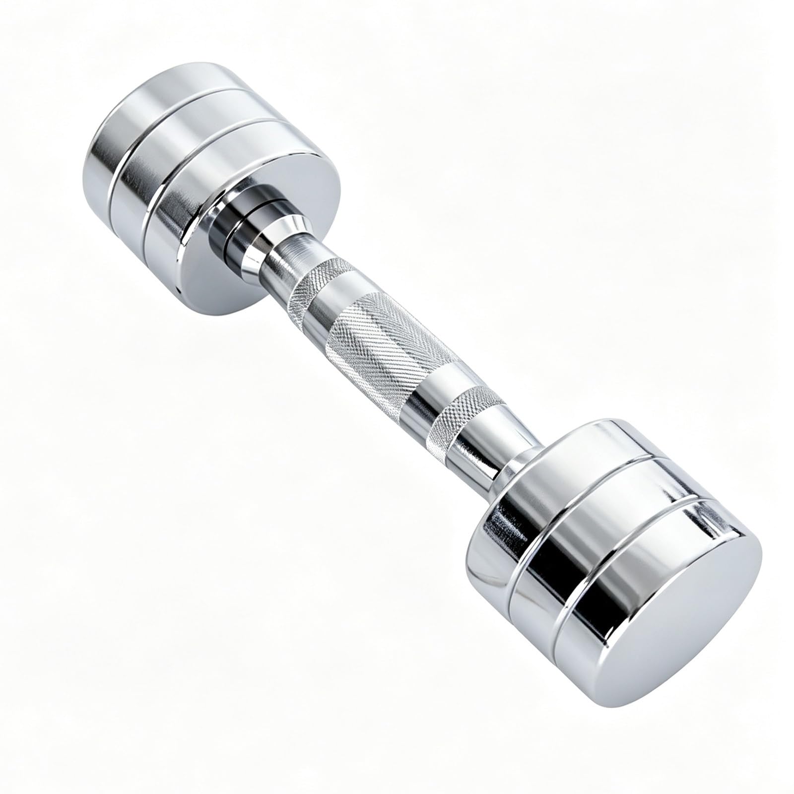 Mancuerna Cromada Peso Fijo, Monoblock Cabeza Redonda Inoxidable