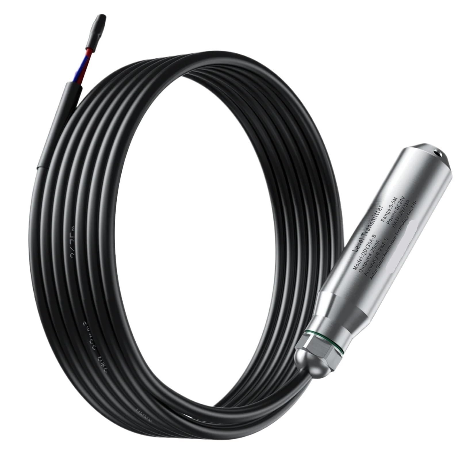 Sensor de nivel de presión hidrostática de agua QDY30A-B, sonda de 4-20 mA, 0-10 V, salida de señal RS485 de 0-3,3 V, transmisor de nivel de líquido(4-20mA,3m range 3m)
