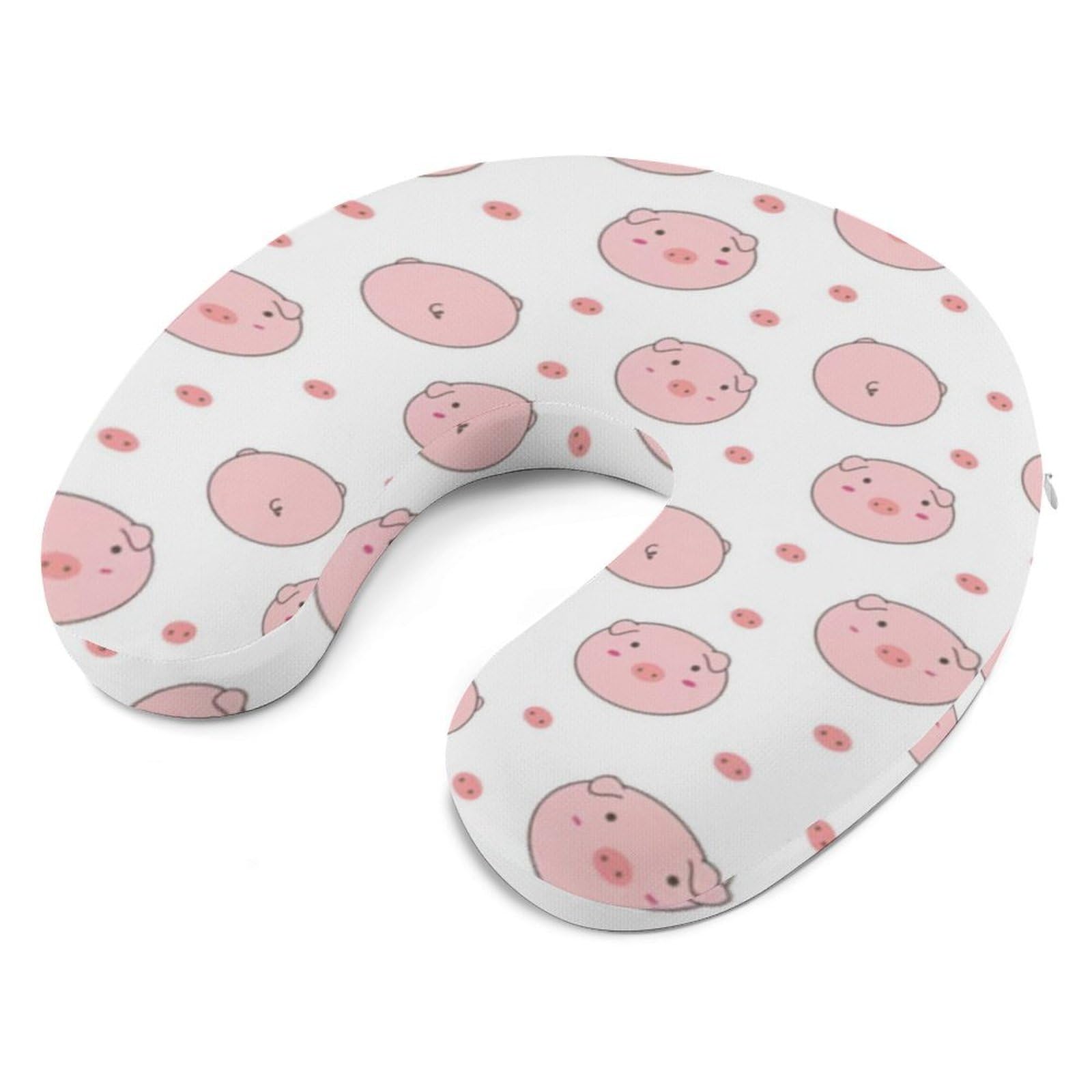 Cuscino a forma di U sorridente, nucleo in memory foam, cuscino per fornire supporto per il collo, cuscino da viaggio, adatto per aerei, auto, case e uffici.