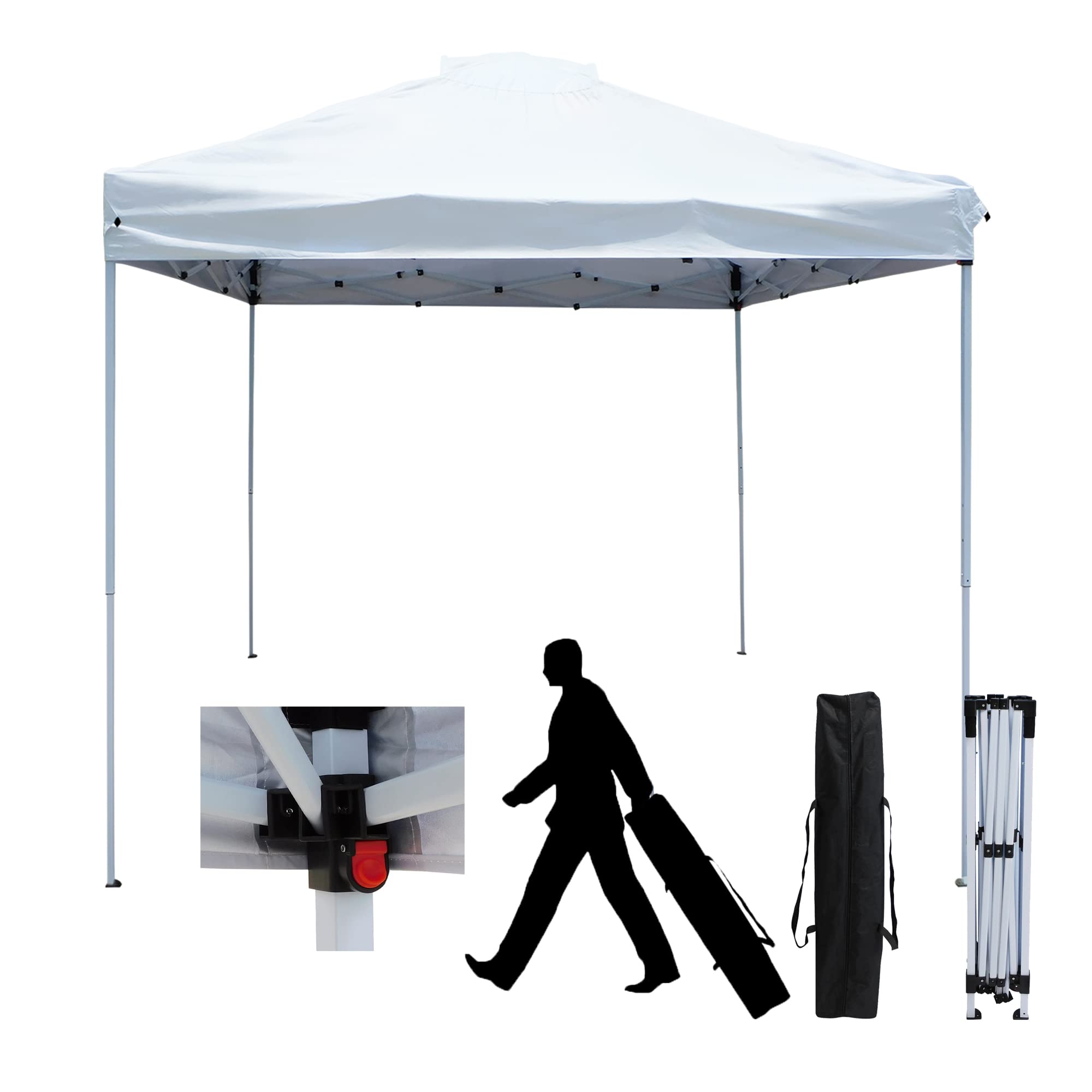 10x10 ft Instant Pop up Canopy Carport Waterproof, Party Tent Folding Heavy Duty Gazebo with Removable Sidewalls and Carrying Bag : Patio, Lawn & Garden