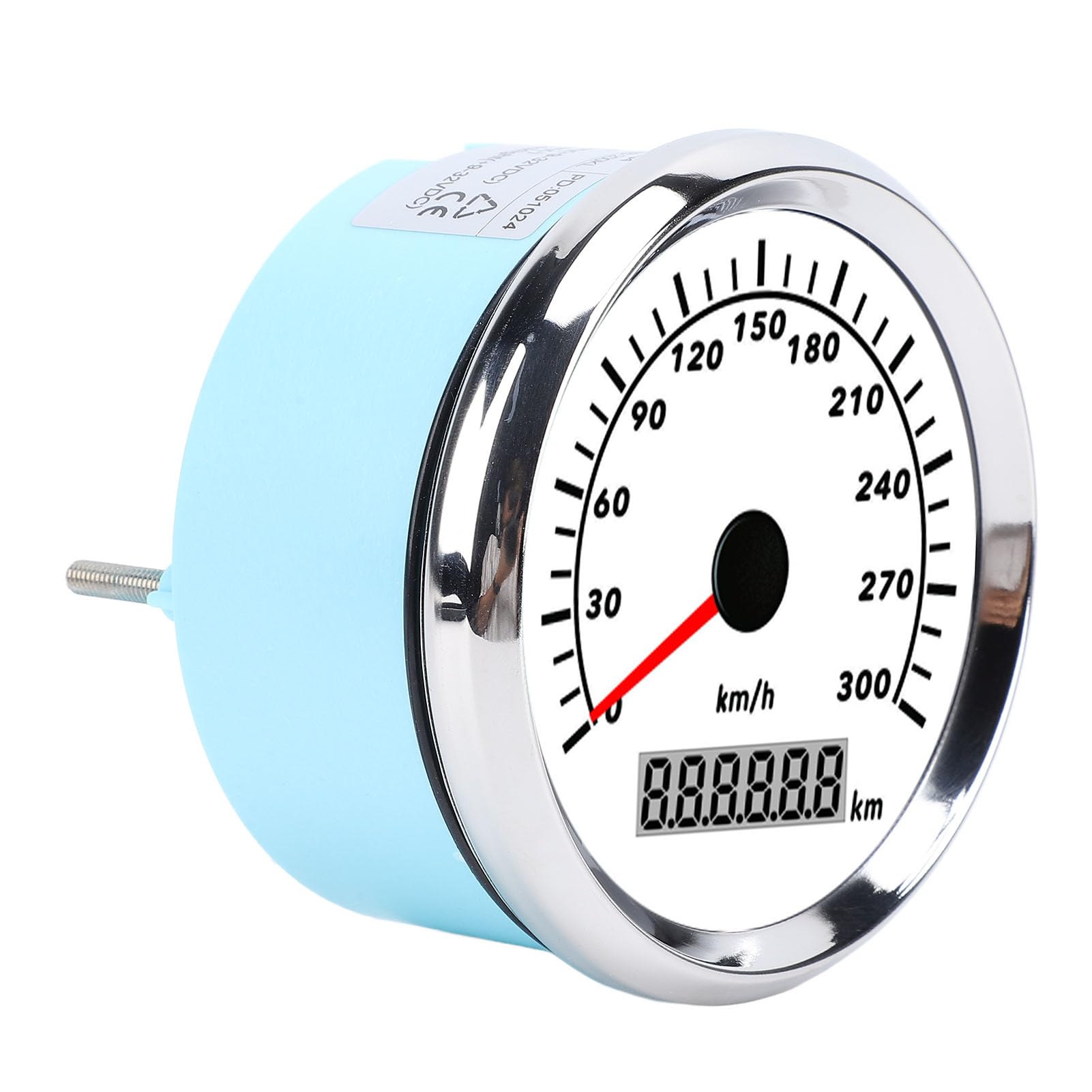 Medidor Digital Multifunción de 85 Mm, Medidor Digital Medidor de 85 Mm 0 a 300 KM Motor Paso a Paso Puntero Rojo Medidor Marino para Automóvil, RV, Camión, Motocicleta