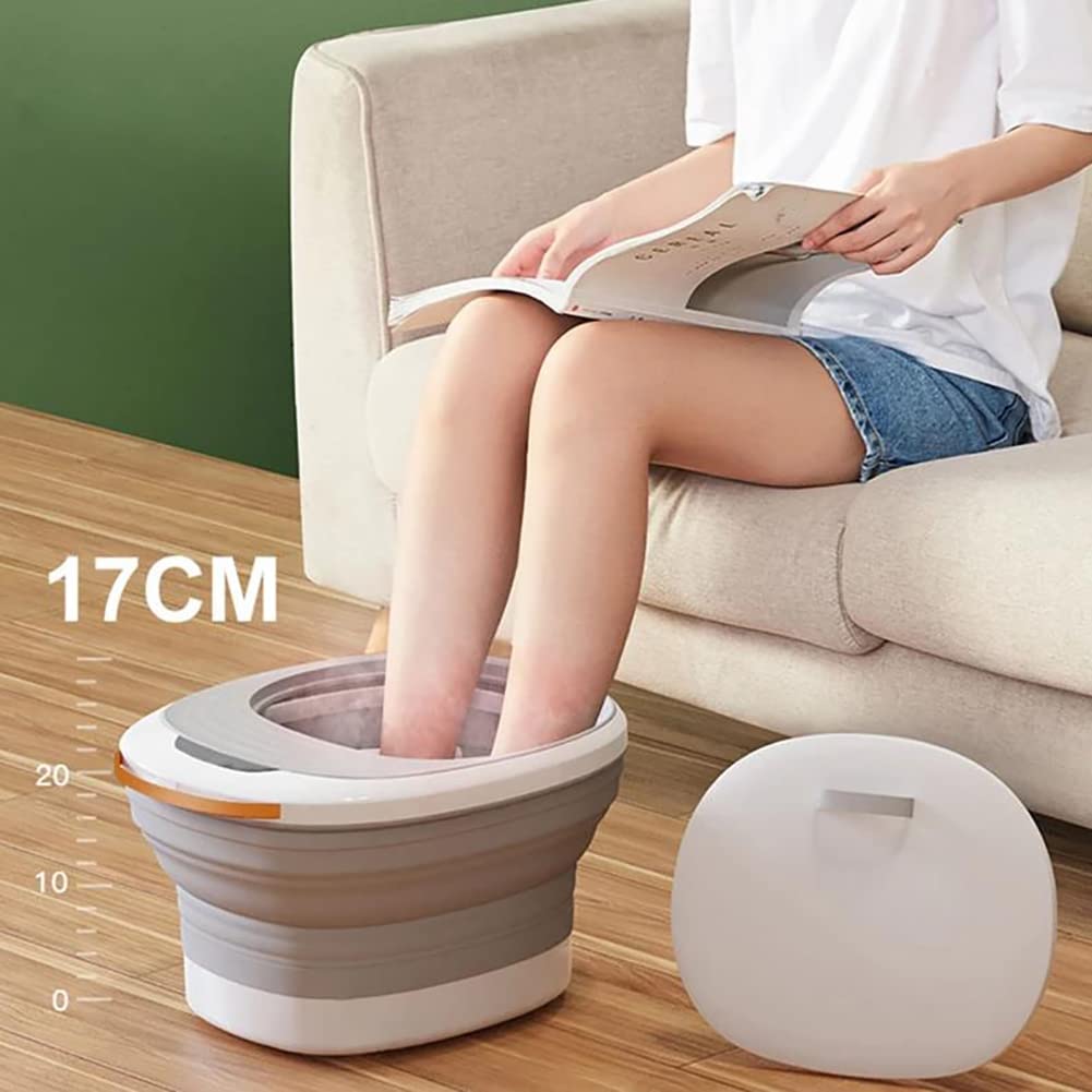 Składany masażer do kąpieli stóp, elektrycznie składana, zdalna wanienka do stóp z trzybiegowym termostatem, masaż rolkowy, technologia grzewcza DSP, do użytku domowego, łagodzenie bólu i napięcia m